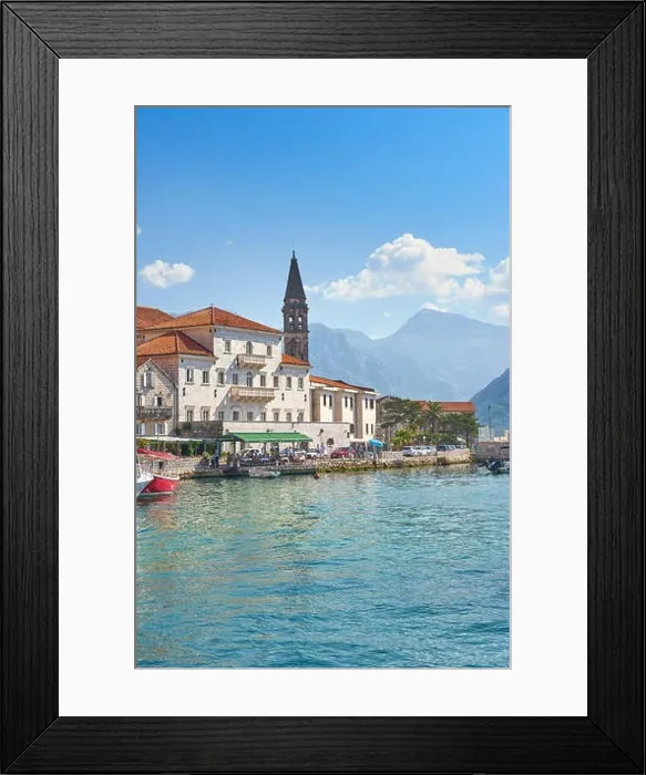 Framed Print : Perast village, Kotor Bay, Montenegro Framed Print : Perast village, Kotor Bay, Montenegro