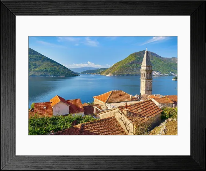 Framed Print : Perast village, Kotor Bay, Montenegro Framed Print : Perast village, Kotor Bay, Montenegro