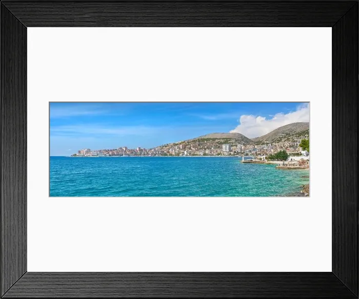Framed Print : Sarande (Saranda), panoramic view, Albania Framed Print : Sarande (Saranda), panoramic view, Albania