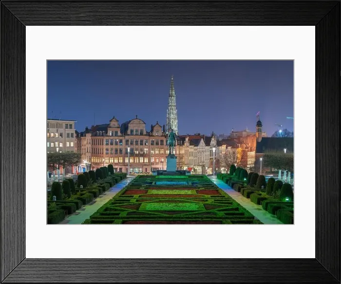 Framed Print : Brussels, Belgium from Mont des Arts at night Framed Print : Brussels, Belgium from Mont des Arts at night