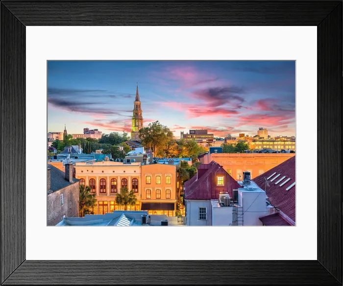 Framed Print : Charleston, South Carolina, USA historic French Quarter skyline Framed Print : Charleston, South Carolina, USA historic French Quarter skyline