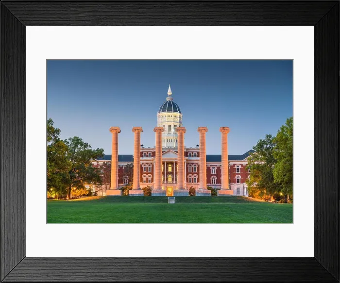 Framed Print : Columbia, Missouri, USA historic campus and columns Framed Print : Columbia, Missouri, USA historic campus and columns