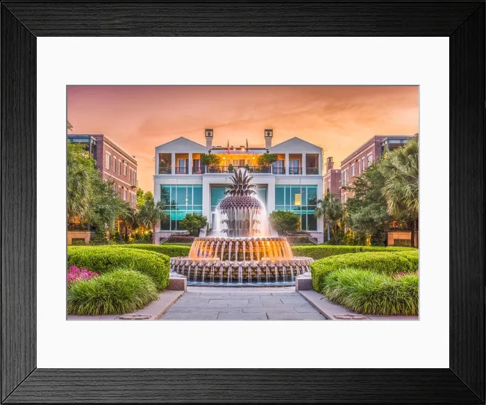 Framed Print : Charleston, South Carolina, USA at the Waterfront Park Pineapple Fountain Framed Print : Charleston, South Carolina, USA at the Waterfront Park Pineapple Fountain