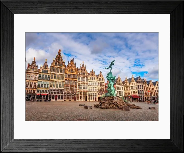 Framed Print : Grote Markt of Antwerp, Belgium at twilight Framed Print : Grote Markt of Antwerp, Belgium at twilight