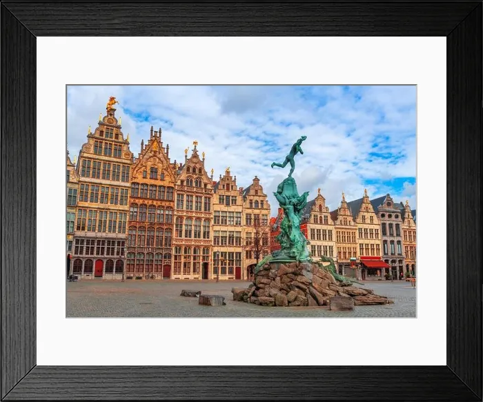 Framed Print : Grote Markt of Antwerp, Belgium at twilight Framed Print : Grote Markt of Antwerp, Belgium at twilight