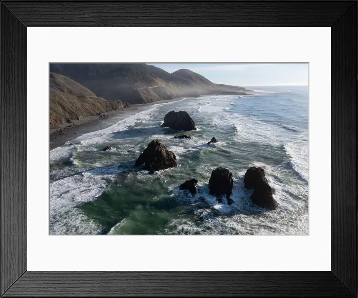 Framed Print : The serene Pacific Ocean washes onto the rugged coastline of Northern California, not far north of Fort Bragg in Mendocino County Framed Print : The serene Pacific Ocean washes onto the rugged coastline of Northern California, not far north of Fort Bragg in Mendocino County