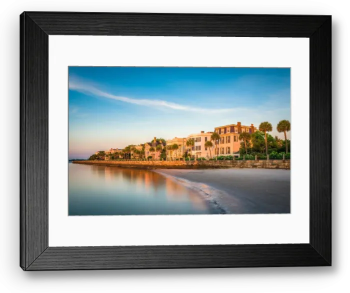 Framed Print : Charleston, South Carolina, USA homes along The Battery Framed Print : Charleston, South Carolina, USA homes along The Battery