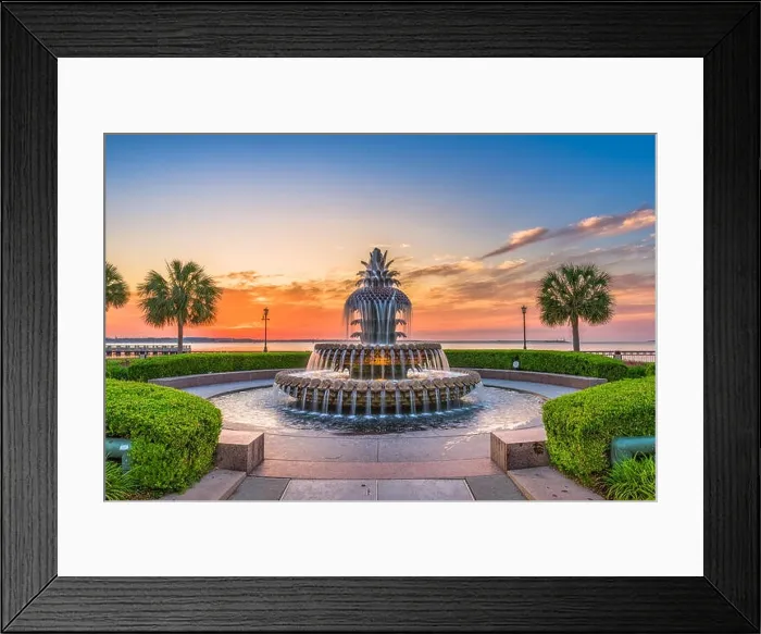Framed Print : Charleston, South Carolina, USA at the Waterfront Park Pineapple Fountain Framed Print : Charleston, South Carolina, USA at the Waterfront Park Pineapple Fountain