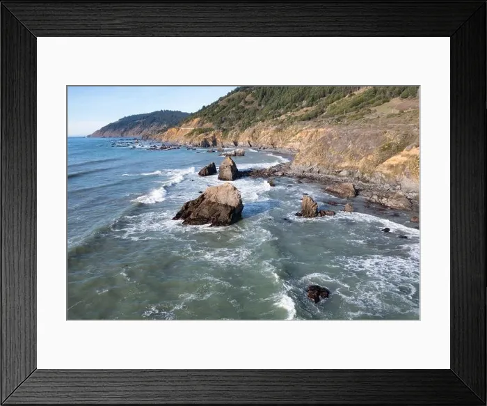 Framed Print : The serene Pacific Ocean washes onto the rugged coastline of Northern California, not far north of Fort Bragg in Mendocino County Framed Print : The serene Pacific Ocean washes onto the rugged coastline of Northern California, not far north of Fort Bragg in Mendocino County