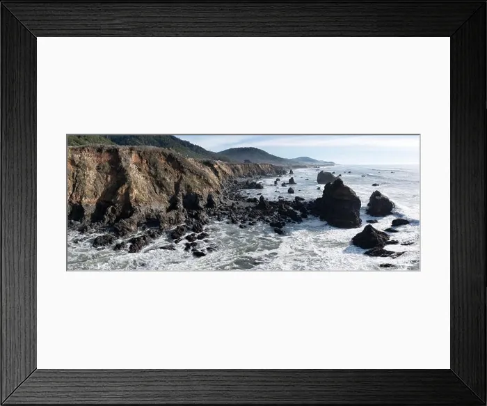 Framed Print : The serene Pacific Ocean washes onto the rugged coastline of Northern California. The Pacific Coast Highway runs right along this region in Mendocino Framed Print : The serene Pacific Ocean washes onto the rugged coastline of Northern California. The Pacific Coast Highway runs right along this region in Mendocino