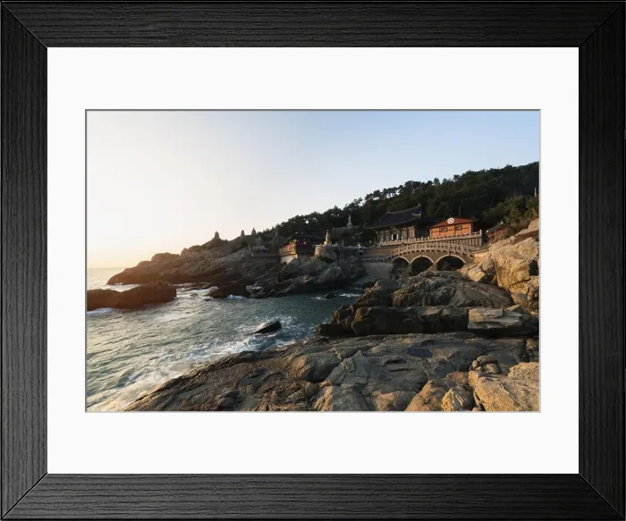 Framed Print : Haedong Yonggungsa Temple in morning in Busan, South Korea Framed Print : Haedong Yonggungsa Temple in morning in Busan, South Korea