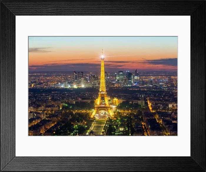 Framed Print : PARIS, FRANCE - May 5, 2016: Beautiful Paris skyline view Eiffel tower during light show at dusk, Paris, France Framed Print : PARIS, FRANCE - May 5, 2016: Beautiful Paris skyline view Eiffel tower during light show at dusk, Paris, France