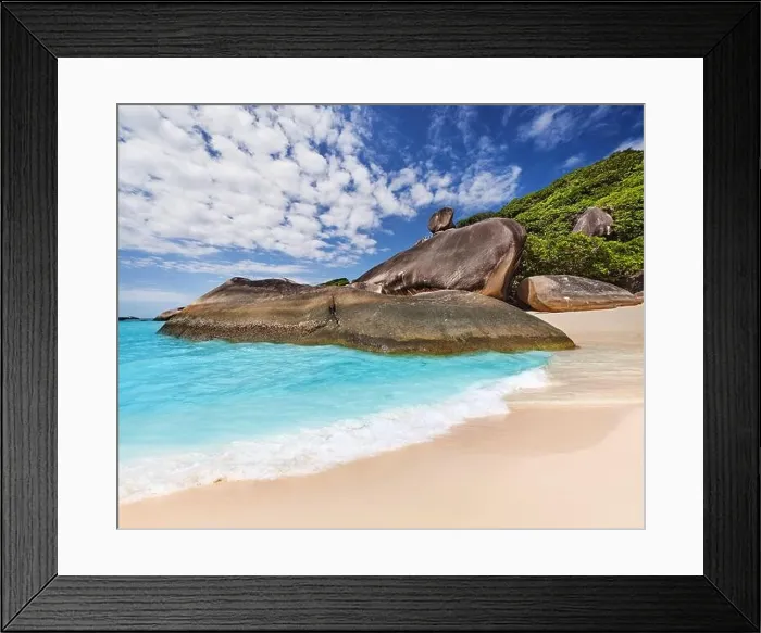 Framed Print : Tropical beach, Similan islands, Andaman Sea, Thailand Framed Print : Tropical beach, Similan islands, Andaman Sea, Thailand
