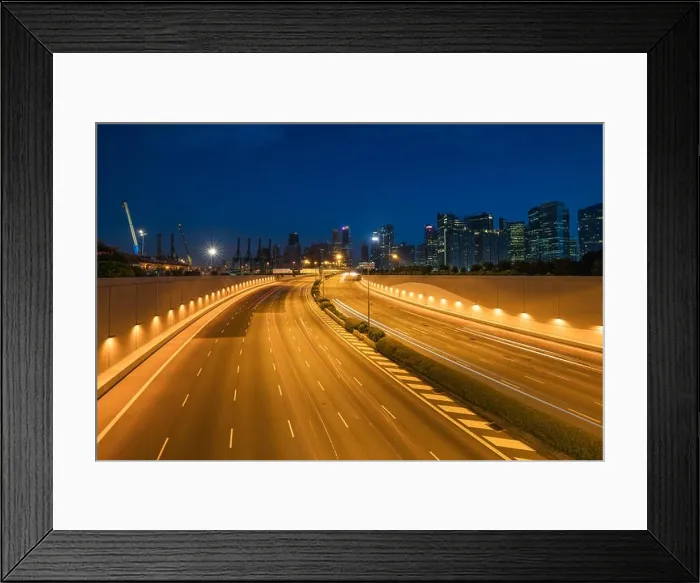 Framed Print : Singapore city, Marina bay finance and trade zone of the modern city in night at Singapore. Asia Framed Print : Singapore city, Marina bay finance and trade zone of the modern city in night at Singapore. Asia