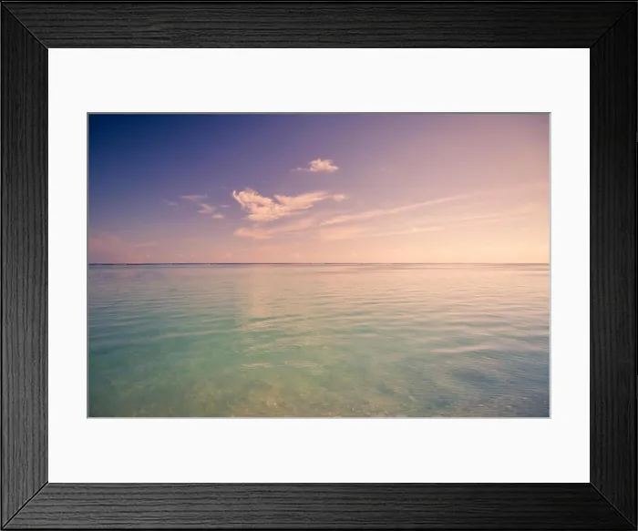 Framed Print : Vintage style effect sea view. Calming colors of sea, ocean Framed Print : Vintage style effect sea view. Calming colors of sea, ocean