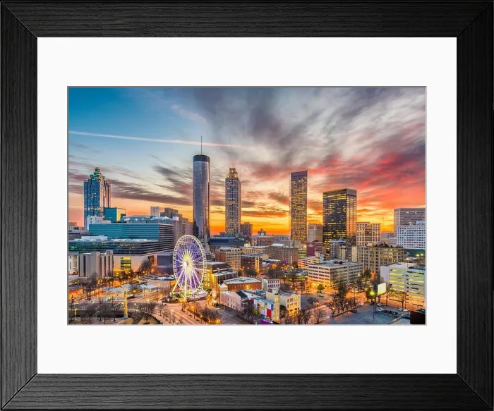 Framed Print : Atlanta, Georgia, USA downtown skyline Framed Print : Atlanta, Georgia, USA downtown skyline