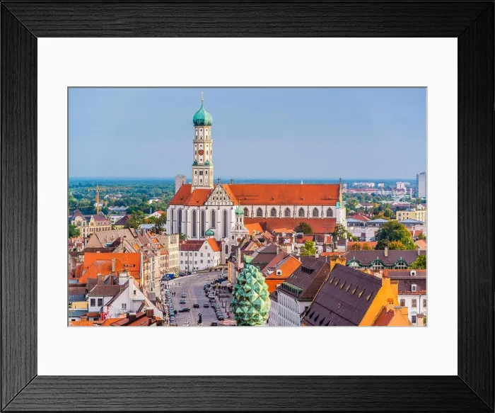 Framed Print : Augsburg, Germany skyline with cathedrals Framed Print : Augsburg, Germany skyline with cathedrals
