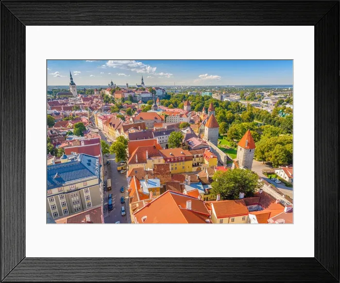 Framed Print : Tallinn, Estonia historic skyline towards Toompea Hill Framed Print : Tallinn, Estonia historic skyline towards Toompea Hill
