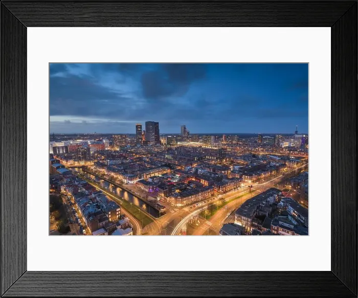Framed Print : The Hague, Netherlands city centre skyline at twilight Framed Print : The Hague, Netherlands city centre skyline at twilight