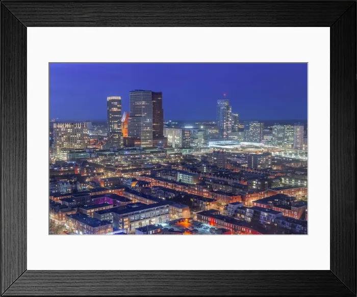 Framed Print : The Hague, Netherlands city centre skyline at twilight Framed Print : The Hague, Netherlands city centre skyline at twilight