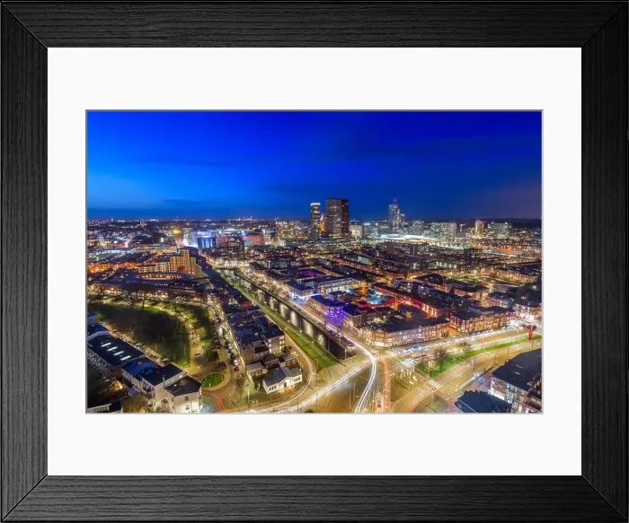 Framed Print : The Hague, Netherlands city centre skyline at twilight Framed Print : The Hague, Netherlands city centre skyline at twilight