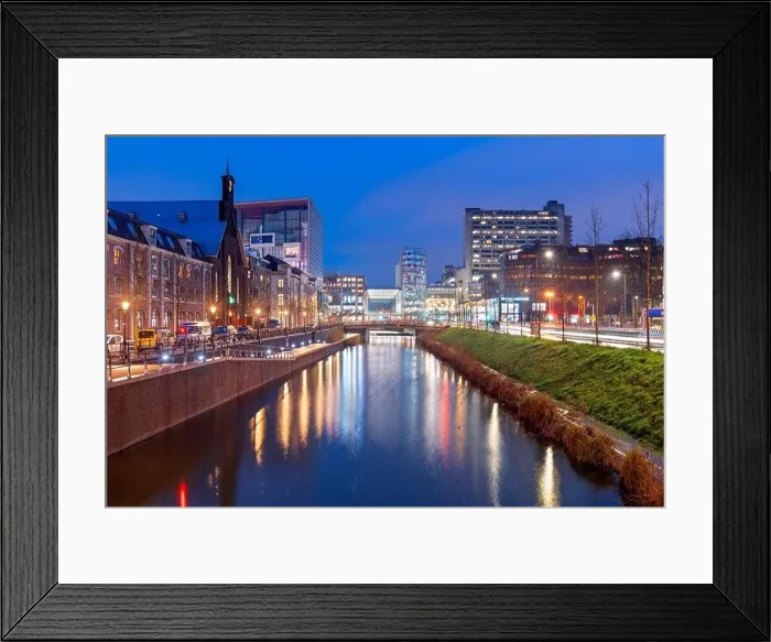 Framed Print : Utrecht, Netherlands canal and cityscape at night Framed Print : Utrecht, Netherlands canal and cityscape at night