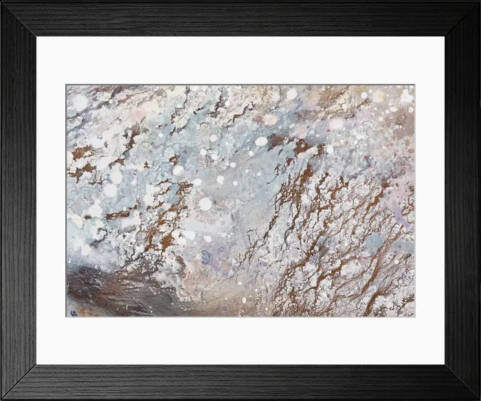 Framed Print : Abstract. Dark colors under water create the image of hurragane Framed Print : Abstract. Dark colors under water create the image of hurragane