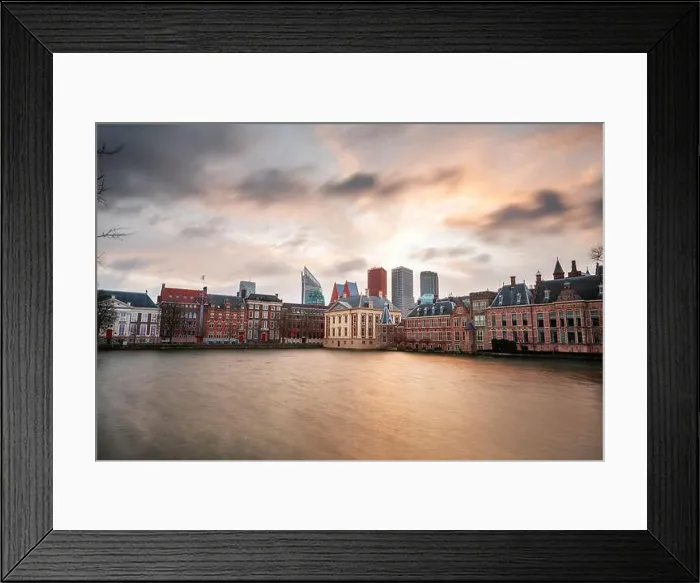 Framed Print : The Hague, Netherlands cityscape at night