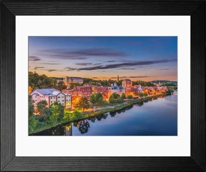 Framed Print : Augusta, Maine, USA skyline on the river Framed Print : Augusta, Maine, USA skyline on the river