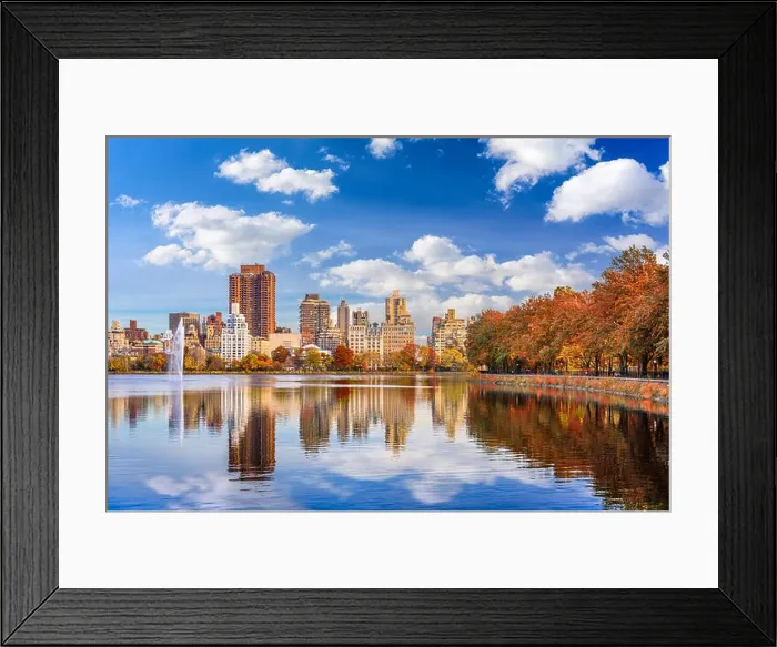 Framed Print : New York, New York at central park in autumn season Framed Print : New York, New York at central park in autumn season