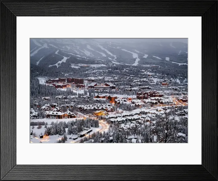 Framed Print : Breckenridge, Colorado, USA town skyline in winter at dusk Framed Print : Breckenridge, Colorado, USA town skyline in winter at dusk