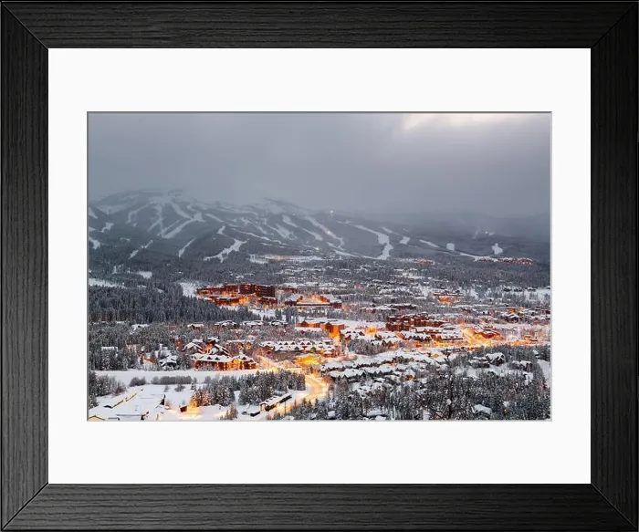 Framed Print : Breckenridge, Colorado, USA town skyline in winter at dusk Framed Print : Breckenridge, Colorado, USA town skyline in winter at dusk
