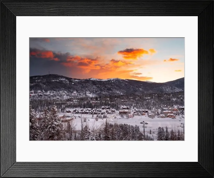 Framed Print : Breckenridge, Colorado, USA town skyline in winter at dawn Framed Print : Breckenridge, Colorado, USA town skyline in winter at dawn