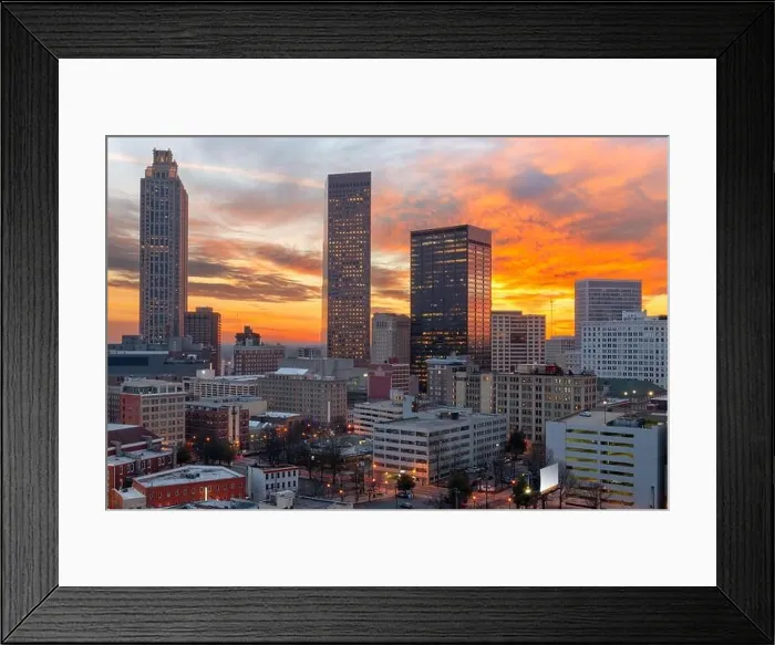 Framed Print : Atlanta, Georgia, USA downtown skyline at dawn Framed Print : Atlanta, Georgia, USA downtown skyline at dawn