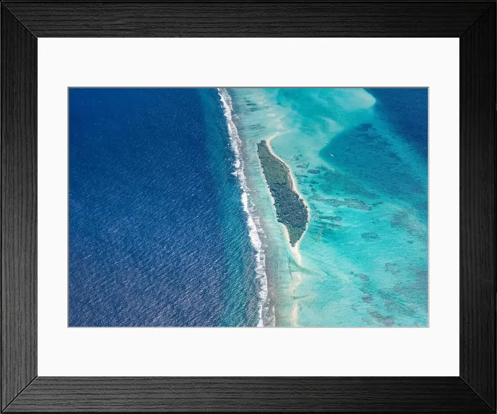 Framed Print : Beauty tropical island. Aerial view on tropical islands, drone, plane view from coral reef atoll in Maldives islands. Exotic travel nature destination Framed Print : Beauty tropical island. Aerial view on tropical islands, drone, plane view from coral reef atoll in Maldives islands. Exotic travel nature destination