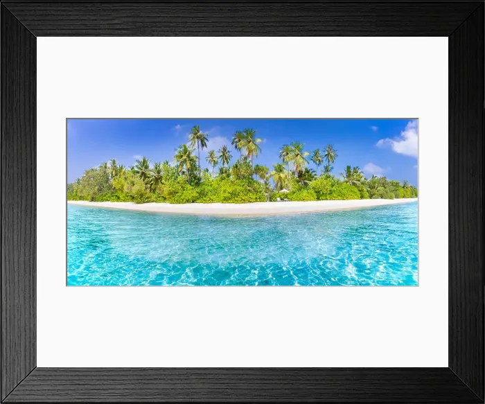 Framed Print : Beautiful beach. Summer holiday and vacation concept background. Inspirational tropical landscape design. Tourism and travel design. Beach panorama