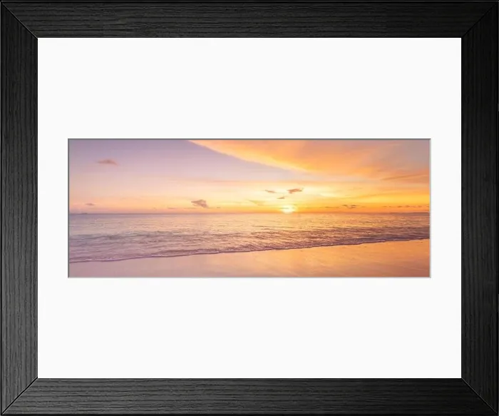 Framed Print : Beautiful sunset on the beach and sea. Tropical beach at beautiful sunset. Nature background. Exotic landscape, shore, coast, calm waves, soft sand Framed Print : Beautiful sunset on the beach and sea. Tropical beach at beautiful sunset. Nature background. Exotic landscape, shore, coast, calm waves, soft sand