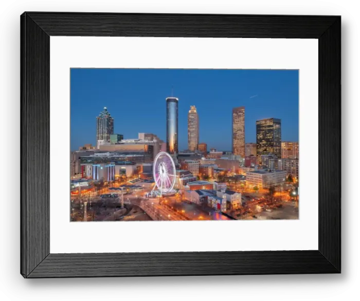 Framed Print : Atlanta, Georgia, USA downtown skyline at dawn Framed Print : Atlanta, Georgia, USA downtown skyline at dawn