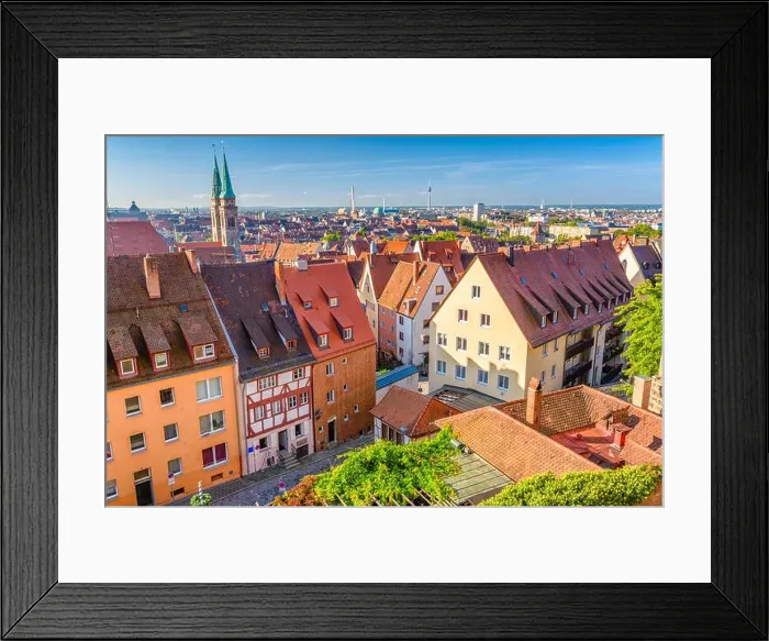 Framed Print : Nuremberg, Germany old town skyline Framed Print : Nuremberg, Germany old town skyline