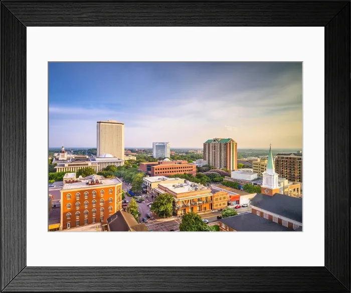 Framed Print : Tallahassee, Florida, USA downtown skyline Framed Print : Tallahassee, Florida, USA downtown skyline