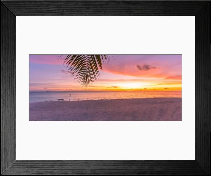 Framed Print : Art Beautiful sunrise over the tropical beach nature. Relax beach landscape, amazing seascape sunset view. Horizon palm leaf, sand colorful sky clouds Framed Print : Art Beautiful sunrise over the tropical beach nature. Relax beach landscape, amazing seascape sunset view. Horizon palm leaf, sand colorful sky clouds