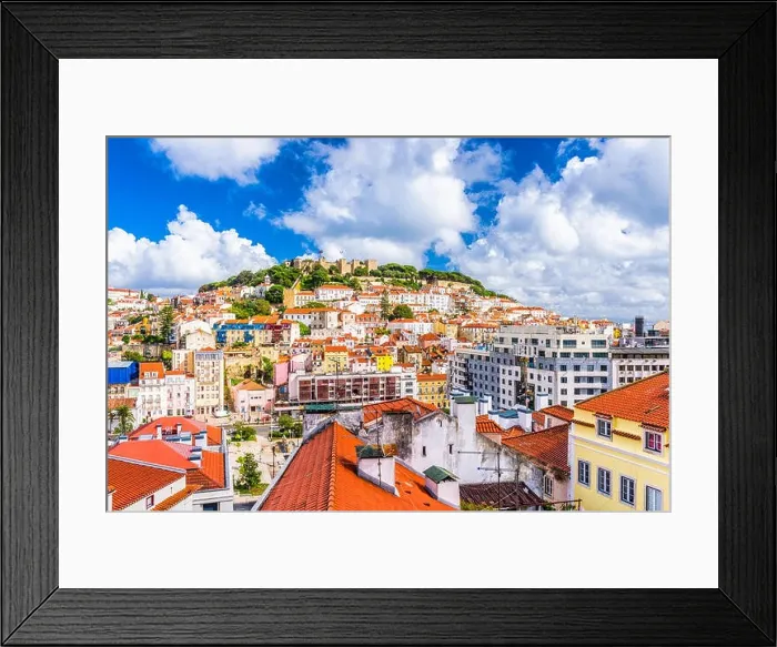 Framed Print : Lisbon, Portugal old town skyline Framed Print : Lisbon, Portugal old town skyline