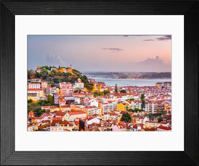 Framed Print : Lisbon, Portugal old town skyline Framed Print : Lisbon, Portugal old town skyline