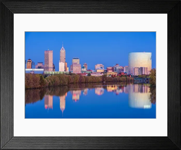 Framed Print : Indianapolis, Indiana, USA skyline on the White River Framed Print : Indianapolis, Indiana, USA skyline on the White River
