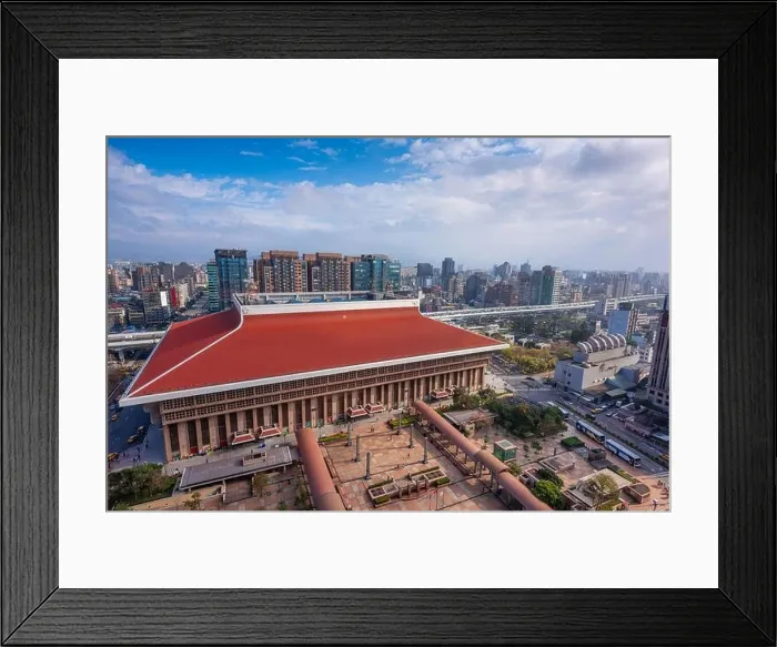 Framed Print : Taipei, Taiwan downtown skyline over Taipe Station Framed Print : Taipei, Taiwan downtown skyline over Taipe Station