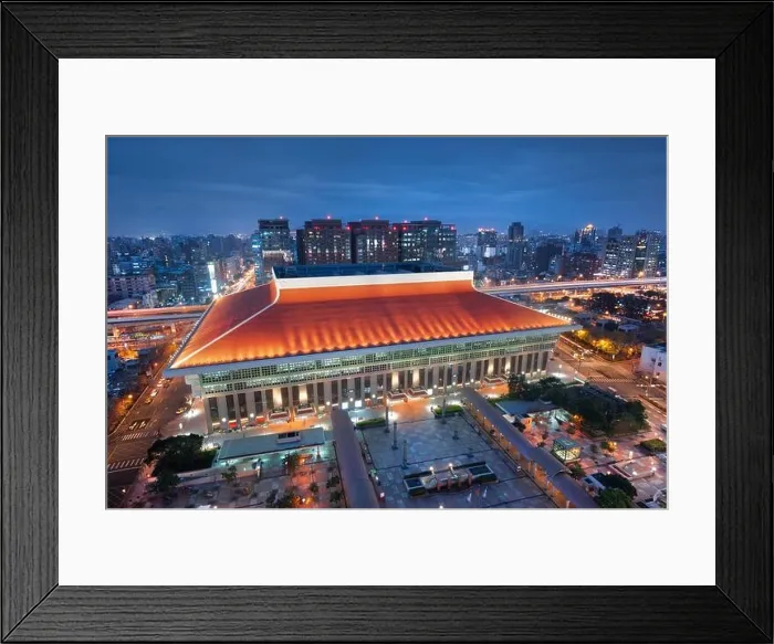 Framed Print : Taipei, Taiwan downtown skyline over the station at twilight Framed Print : Taipei, Taiwan downtown skyline over the station at twilight