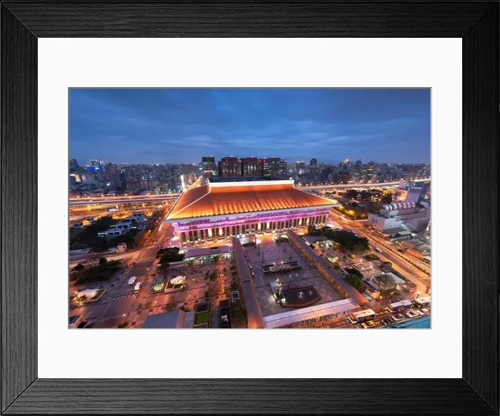 Framed Print : Taipei, Taiwan downtown skyline over the station at twilight Framed Print : Taipei, Taiwan downtown skyline over the station at twilight