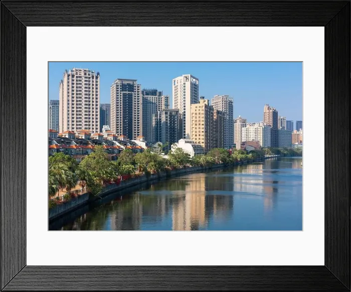 Framed Print : Kaohsiung, Taiwan cityscape on Love River Framed Print : Kaohsiung, Taiwan cityscape on Love River