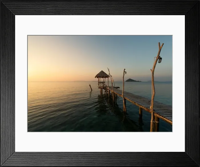 Framed Print : Wooden pier between sunset in Phuket, Thailand. Summer, Travel, Vacation and Holiday concept Framed Print : Wooden pier between sunset in Phuket, Thailand. Summer, Travel, Vacation and Holiday concept