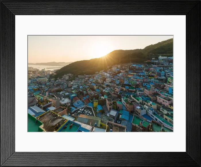 Framed Print : View of Busan Gamcheon Culture Village in Busan, South Korea Framed Print : View of Busan Gamcheon Culture Village in Busan, South Korea